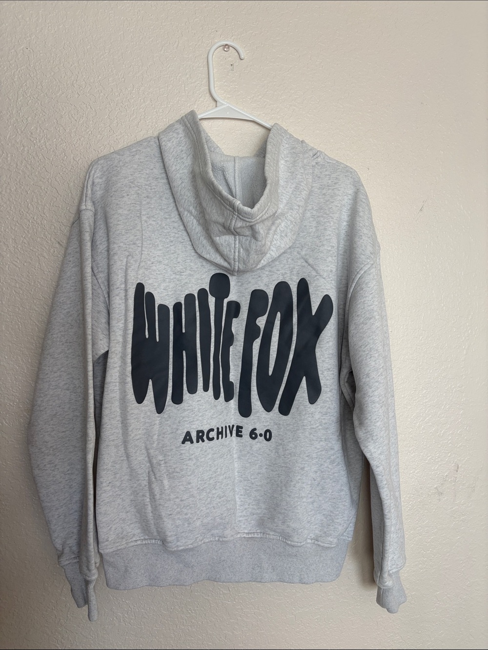 White Fox White and Gray S/M Hoodie - Picture 3 of 5